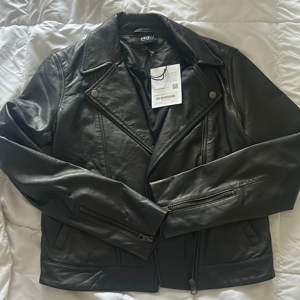 Able Maha leather jacket, new with tags!